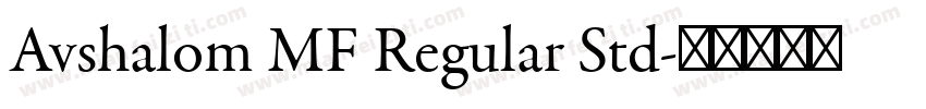 Avshalom MF Regular Std字体转换